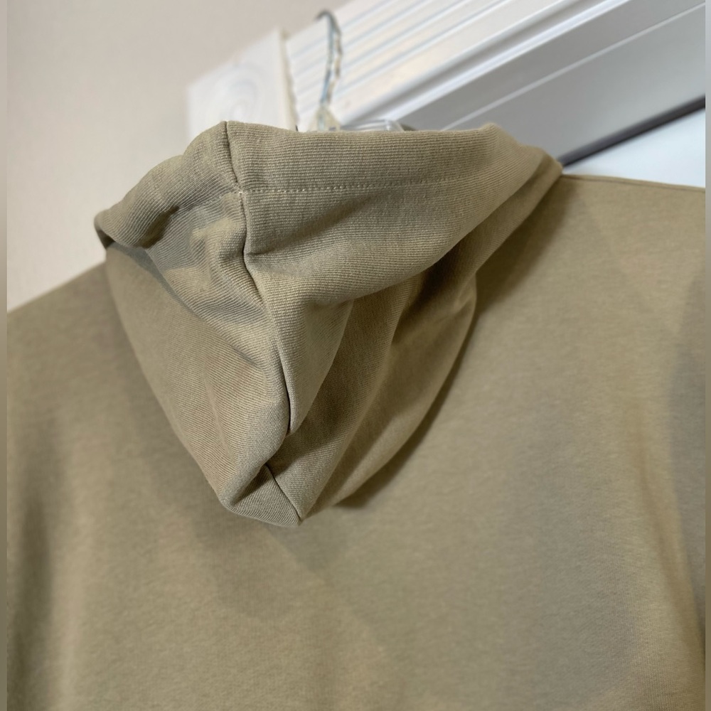 Asos~NWOT~Men’s~Muted Green Khaki~Zip Up~Drawstring Hoodie~Long Sleeve~Size M - Picture 9 of 13